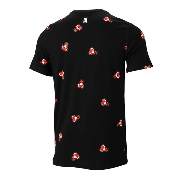 Nike Tiger Woods Small TW Golf Shirt Tee Black Mens Frank All Over Print dv9303 - Picture 3 of 6